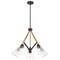 Nuvo Starlight 5-Light Chandelier, E26 60W, Matte Black, Clear Seeded 60/7685 - alternate 1